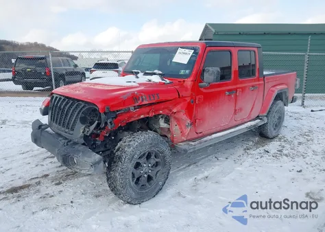 2022 Jeep Gladiator Willys 4X4 z USA, uszkodzony, nr VIN 1C6HJTAG1NL150919